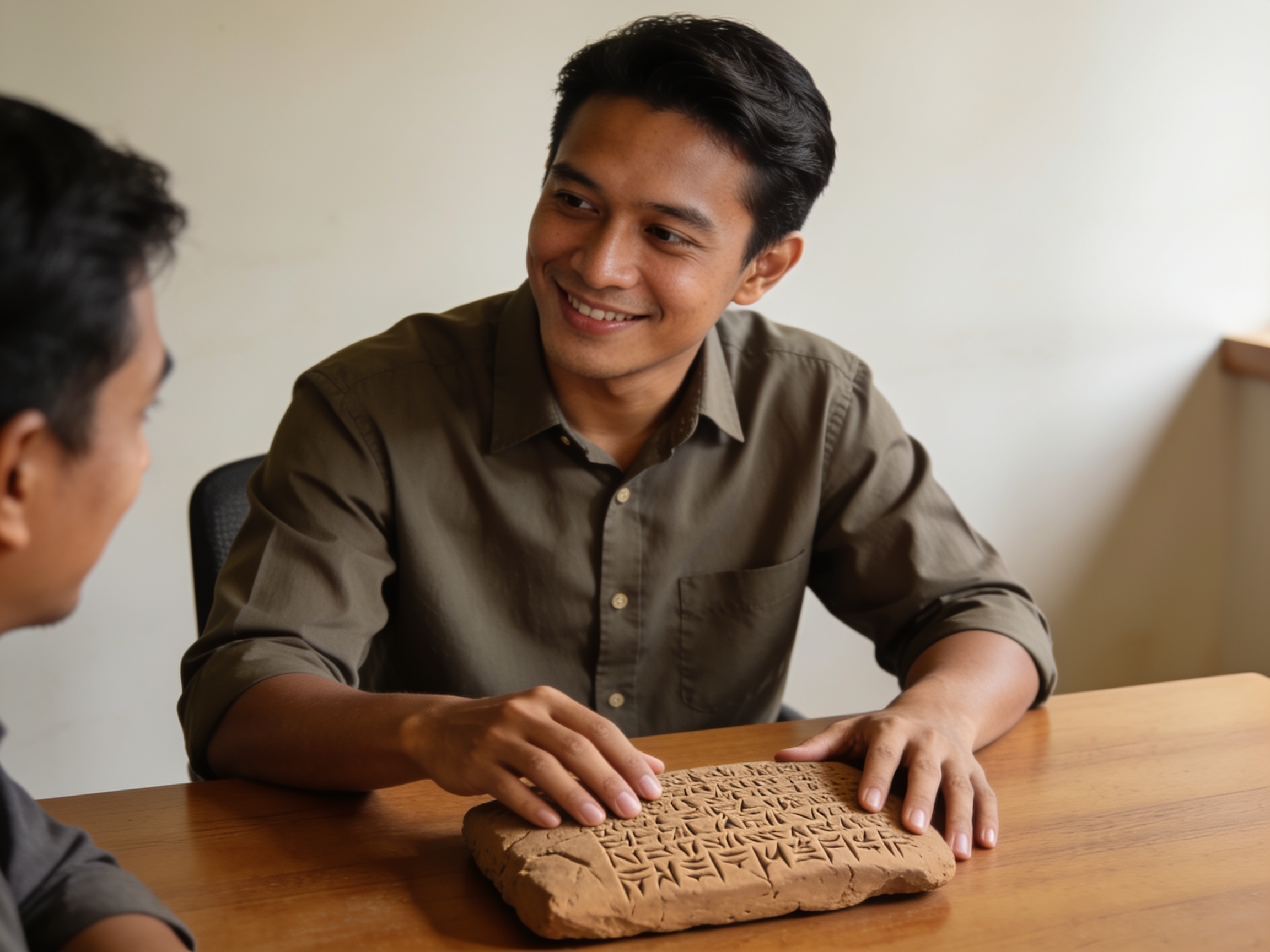 Sejarawan Indonesia mempelajari tablet kuneiform untuk memahami pengaruh agama pada peradaban masa lalu.