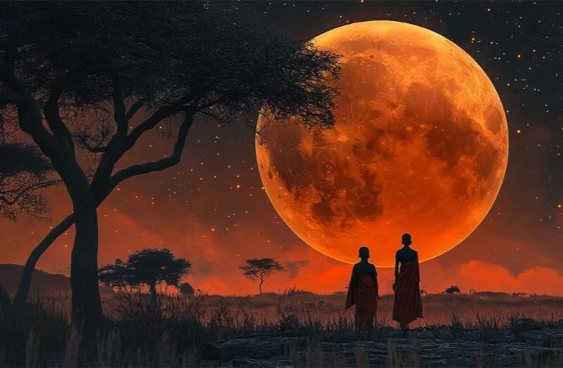 gerhana bulan total (blood moon)